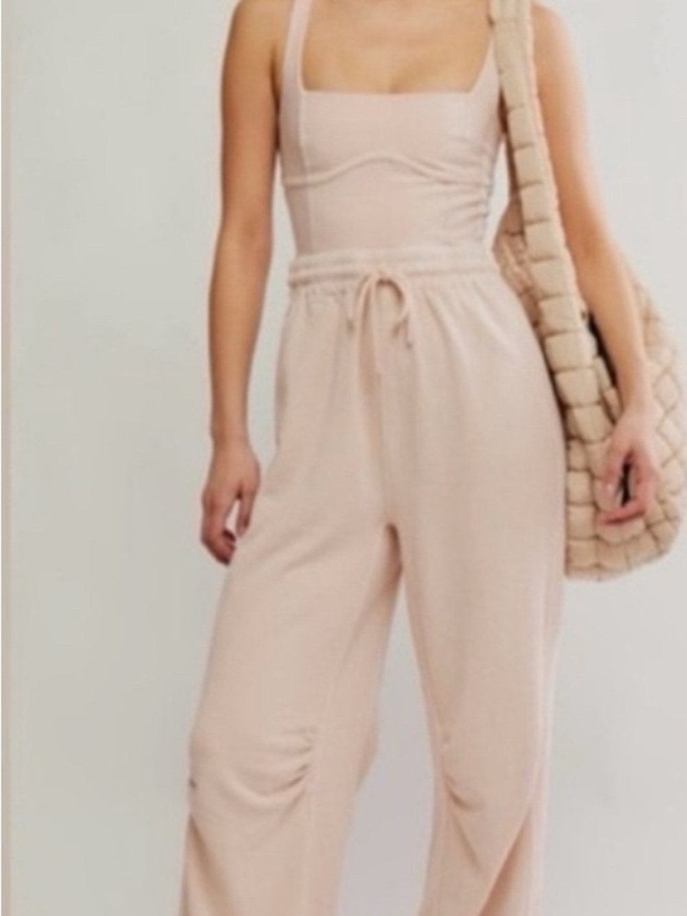 Inbound Onesie Wide‑Leg Jumpsuit in Blush